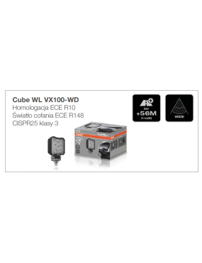 Cube WL VX100-WD Lampa Robocza Osram 2000lm Ciągnik | Szekla4x4.pl