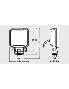 Cube WL VX100-WD Lampa Robocza Osram 2000lm Ciągnik | Szekla4x4.pl