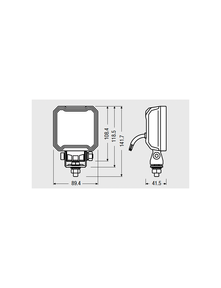 Cube WL VX100-WD Lampa Robocza Osram 2000lm Ciągnik