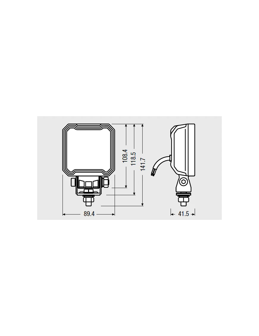 Cube WL VX100-WD Work Lamp Osram 2000lm Tractor