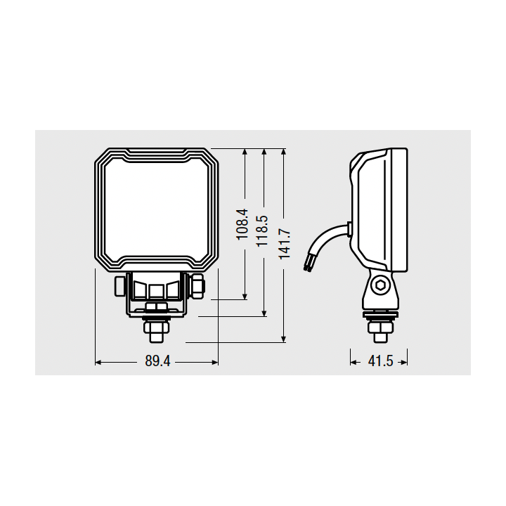 Cube WL VX100-WD Lampa Robocza Osram 2000lm Ciągnik - ujęcie 9