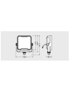 Cube WL VX125-WD work lamp OSRAM Tractor Tractor 3000lm