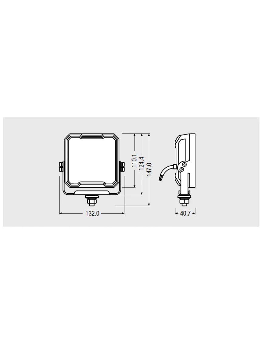 Cube WL VX125-WD  lampa robocza OSRAM Ciągnik Traktor 3000lm | Szekla4x4.pl