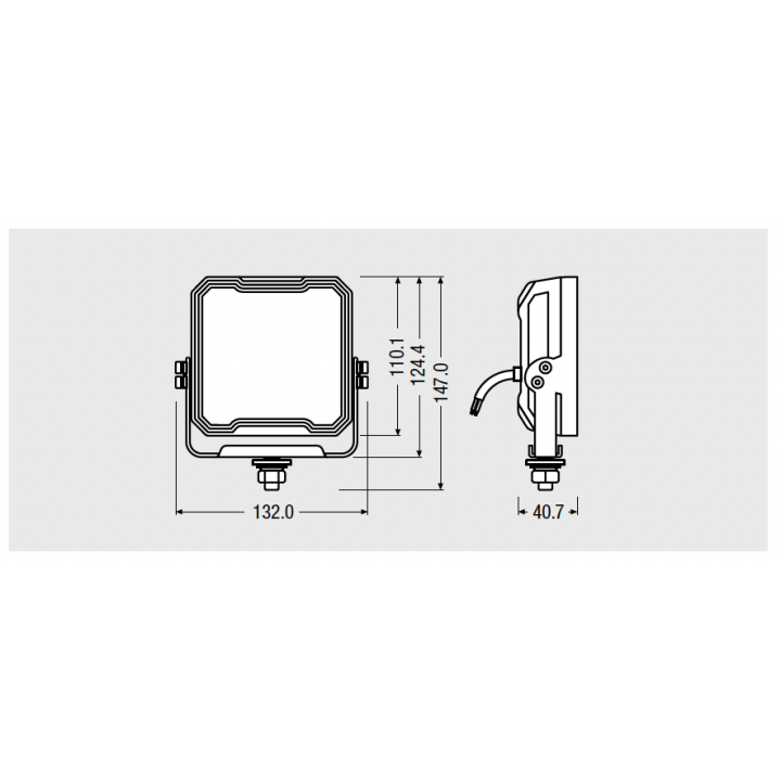 Cube WL VX125-WD  lampa robocza OSRAM Ciągnik Traktor 3000lm - ujęcie 9