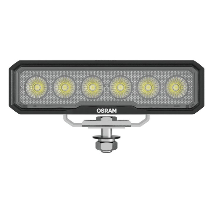 Lampa Osram VX150-WD od przodu – rząd sześciu soczewek i uchwyt pod spodem