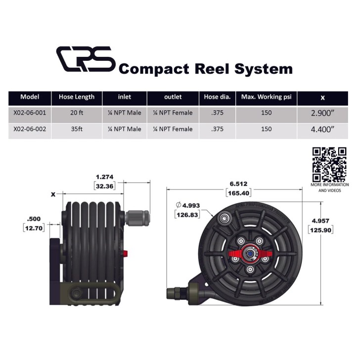 CRS Apex Kompaktowy system bębna na przewód do kompresora