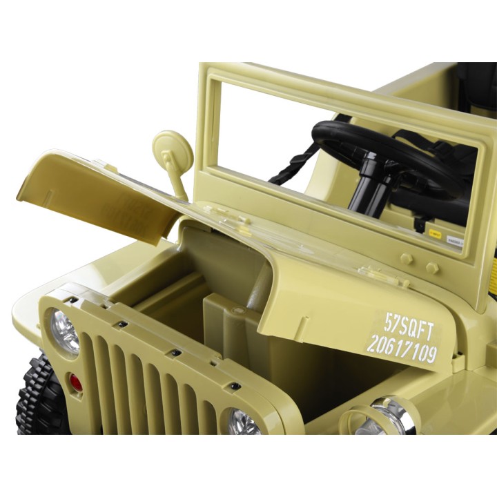 Wojskowe Auto na akumulator Willys + pilot