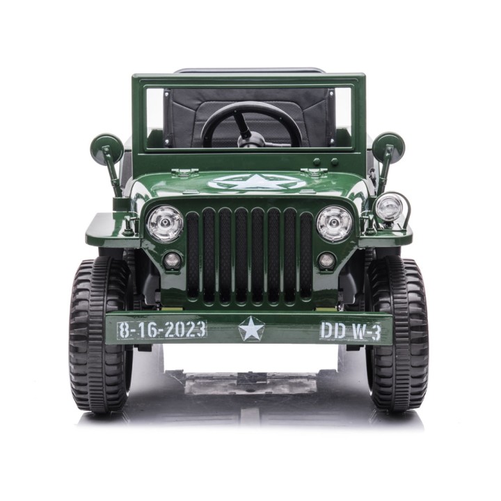 Wojskowe Auto na akumulator Willys + pilot