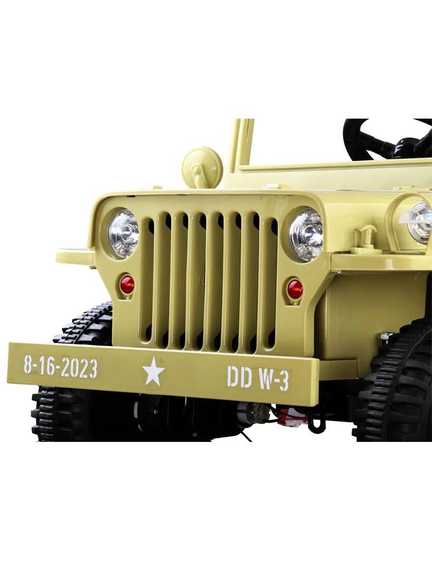 Wojskowe Auto na akumulator Willys + pilot