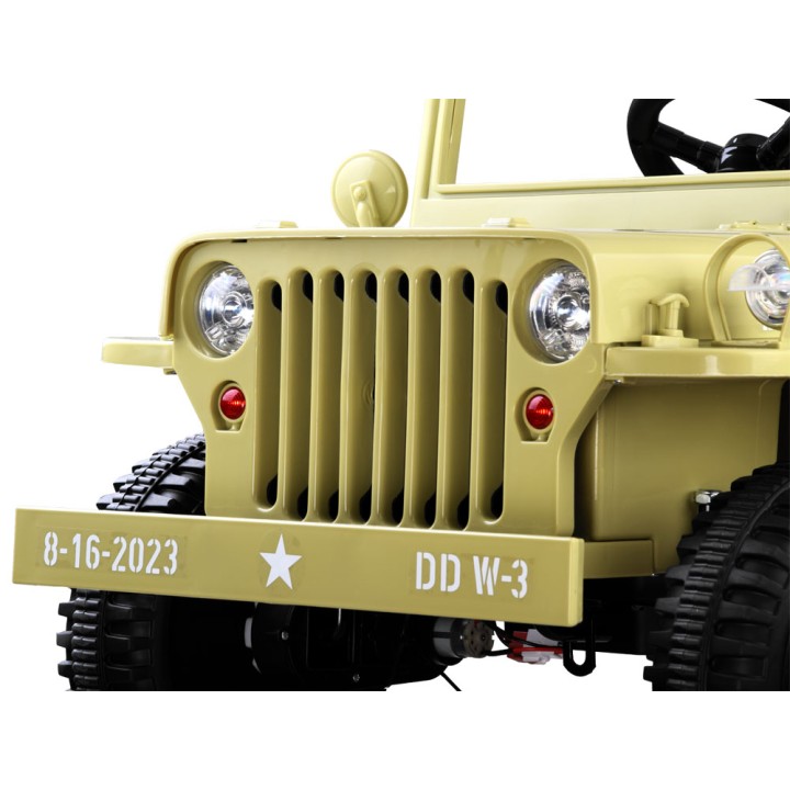 Wojskowe Auto na akumulator Willys + pilot