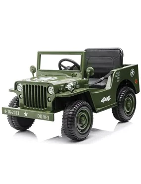 Wojskowe Auto na akumulator Willys + pilot