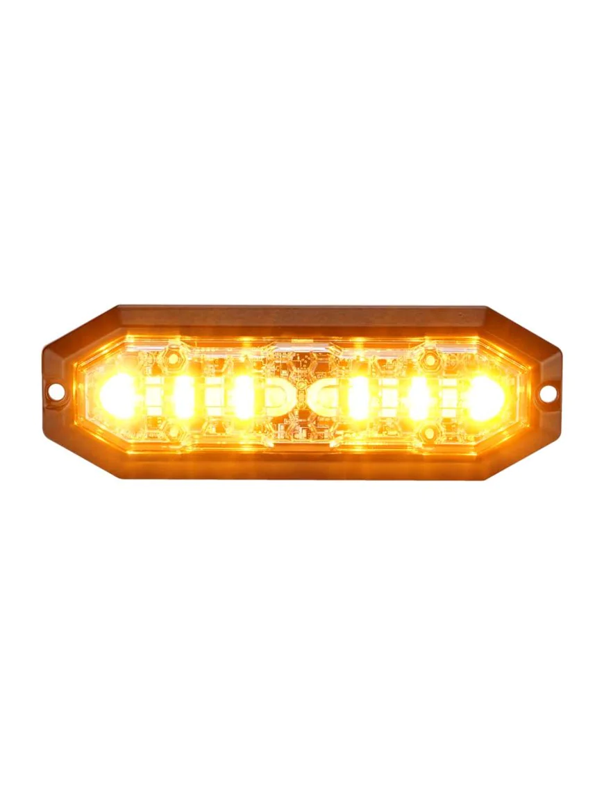 STRANDS LIGHTHEAD 12 LED 12-24V DC 20W AMBER & WHITE LED CLEAR LENS