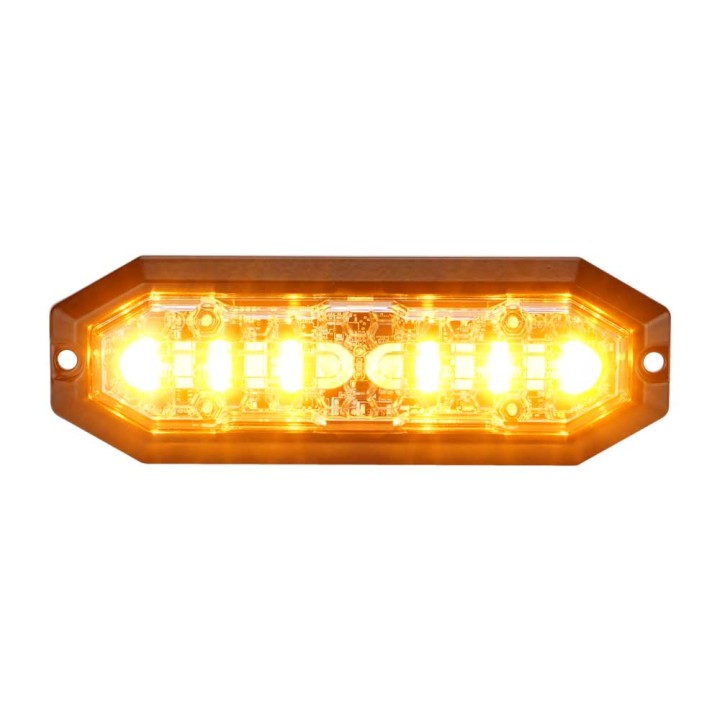 STRANDS LIGHTHEAD 12 LED 12-24V DC 20W AMBER & WHITE LED CLEAR LENS