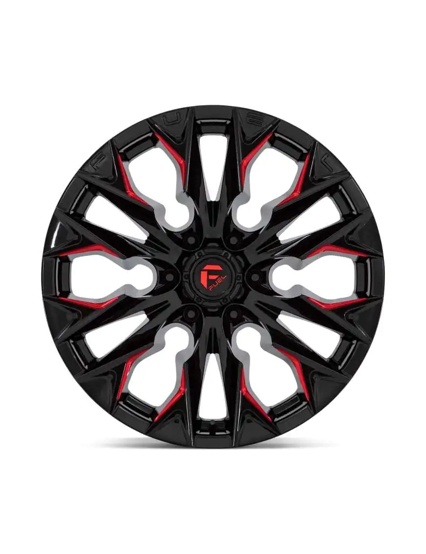 Felga aluminiowa D823 Flame Gloss Black Milled W/ Candy RED Fuel