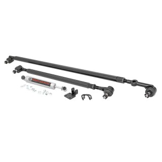 Zestaw do korekcji geometrii z amortyzatorem skrętu Rough Country Lift 4"+