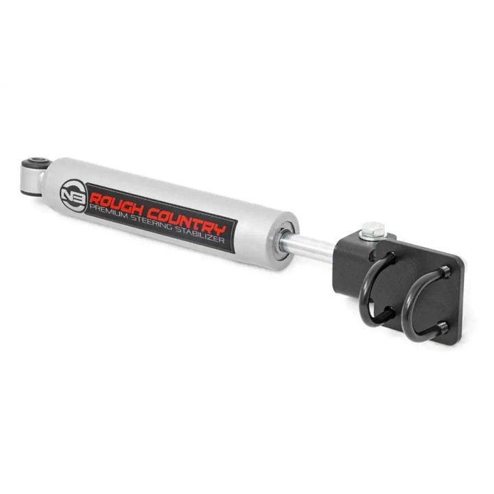 Zestaw do korekcji geometrii z amortyzatorem skrętu Rough Country Lift 4"+