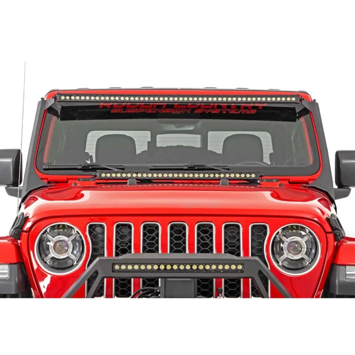 Listwa LED 50" white DRL z mocowaniem nad przednią szybę Rough Country Black Series