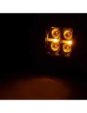 Lampy LED 2" kwadratowe amber DRL spot Rough Country Black Series