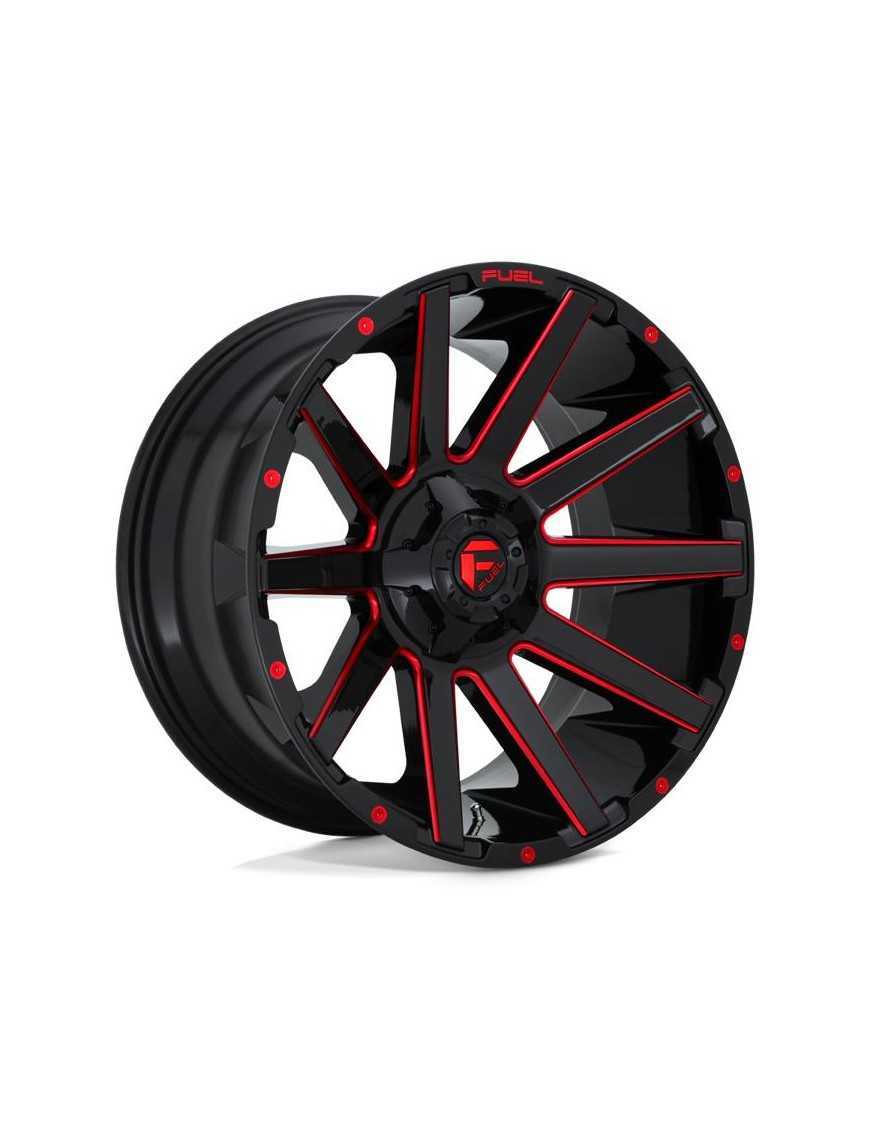 Felga aluminiowa D643 Contra Gloss Black RED Tinted Clear Fuel
