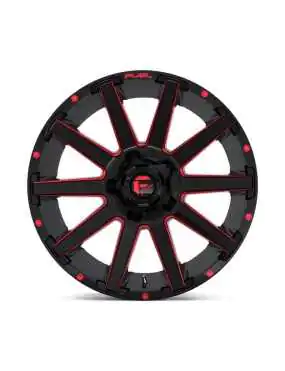 Felga aluminiowa D643 Contra Gloss Black RED Tinted Clear Fuel
