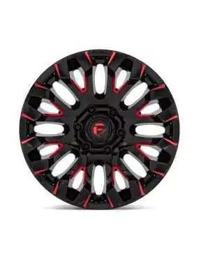 Felga aluminiowa D829 Quake Gloss Black Milled RED Tint Fuel