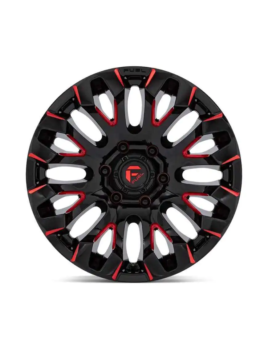 Felga aluminiowa D829 Quake Gloss Black Milled RED Tint Fuel