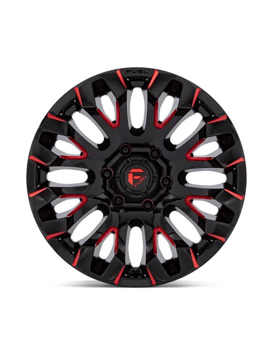 Felga aluminiowa D829 Quake Gloss Black Milled RED Tint Fuel