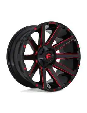 Felga aluminiowa D643 Contra Gloss Black RED Tinted Clear Fuel