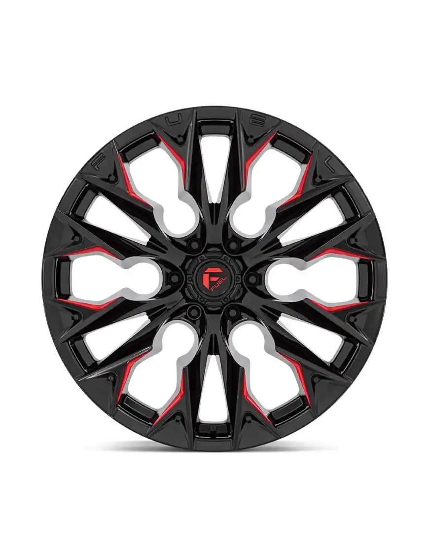 Felga aluminiowa D823 Flame Gloss Black Milled W/ Candy RED Fuel