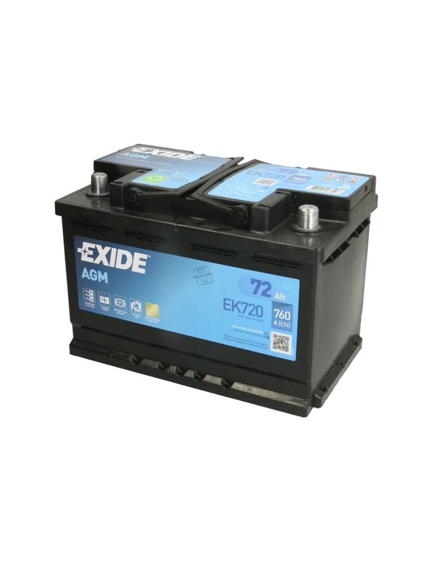 EK720 Exide Akumulator Jeep Wrnagler JL JLU 72Ah 760A P+ (Agm)