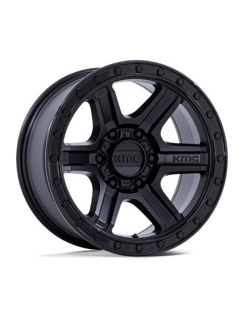 Felga aluminiowa KM551 Outrun Matte Black W/ Gloss Black LIP KMC