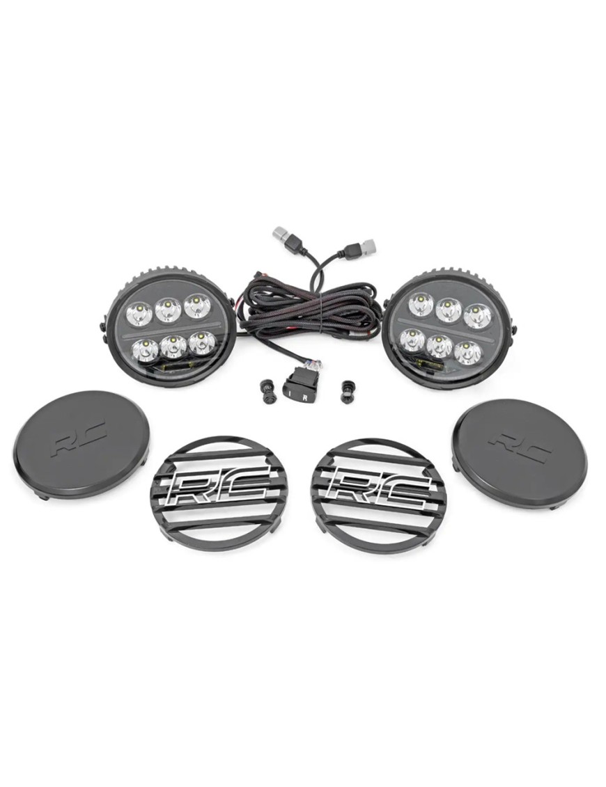 Lampy LED 6,5" okrągłe Białe/Amber DRL Rough Country