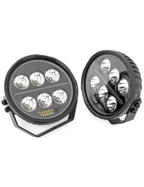 Lampy LED 6,5" okrągłe Białe/Amber DRL Rough Country