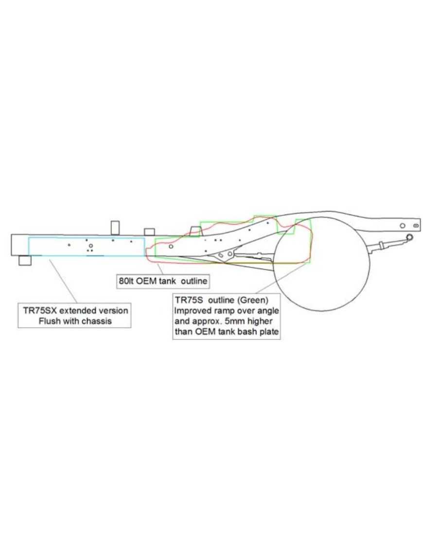 Zbiornik paliwa ze stali aluminiowanej 127 L - Toyota Hilux (2015 -) Zbiornik paliwa ze stali aluminiowanej 127 L - Toyota Hilux (2015 -)