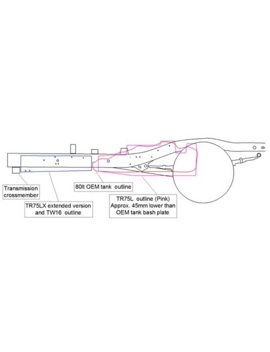Zbiornik paliwa ze stali aluminiowanej 150 L - Toyota Hilux (2015 -) Zbiornik paliwa ze stali aluminiowanej 150 L - Toyota Hilux (2015 -)