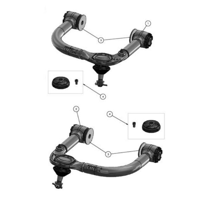 GĂłrne wahacze (komplet - 2 szt.) UCA0003 - Toyota Hilux (2015 - 2021 -)