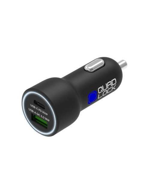 Ładowarka samochodowa Quad Lock® 48W - USB-C PD + USB-A QC3.0 Ładowarka samochodowa Quad Lock® 48W - USB-C PD + USB-A QC3.0