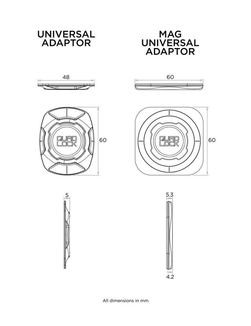 Uniwersalny adapter Quad Lock® (V3) 