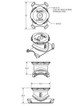 Podstawa na mostek / kierownicę rowerową Quad Lock®