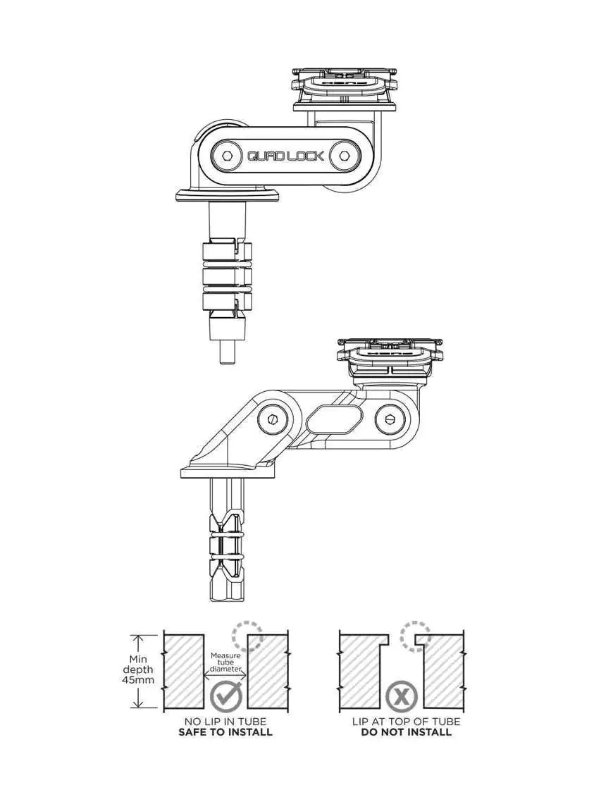 Podstawa montowana w sztycę główki ramy Quad Lock®