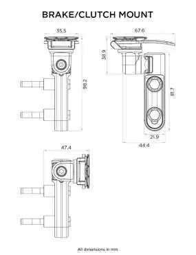 Podstawa montowana w obejmie pompy hamulca/sprzęgła Quad Lock®