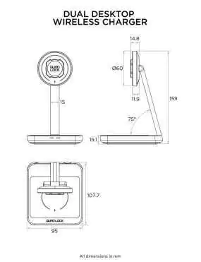 Quad Lock® MAG Dual Desktop Wireless Charger