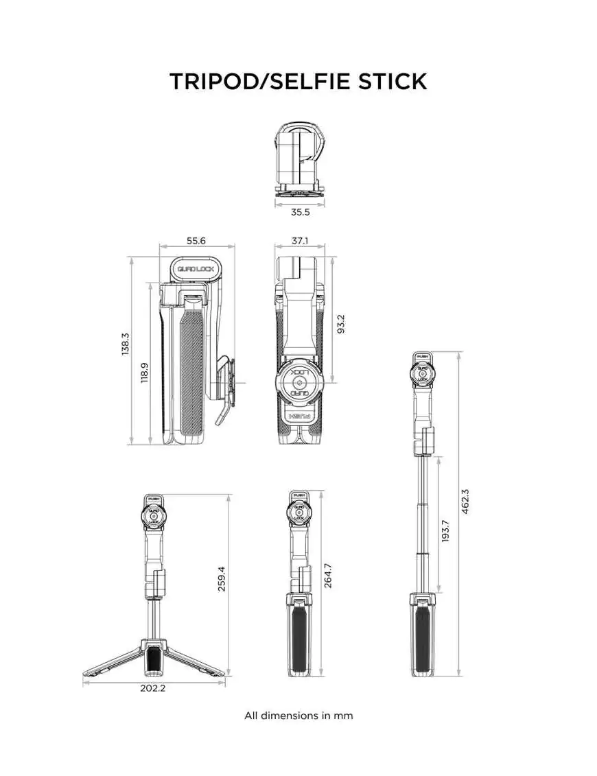 Statyw Quad Lock® Tripod / Selfie Stick