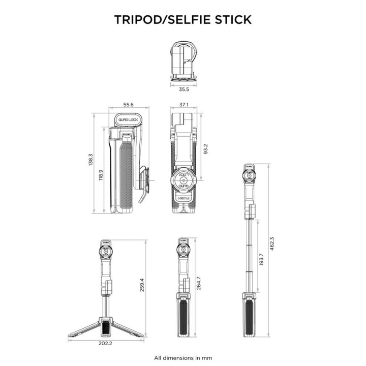 Statyw Quad Lock® Tripod / Selfie Stick