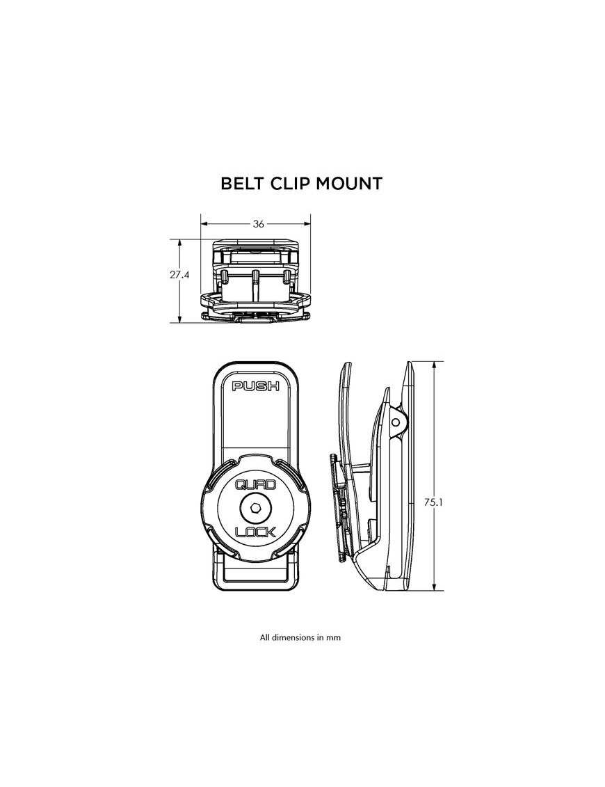 Quad Lock® Belt / Utility Clip (V3)