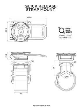 Podstawa z paskiem Quad Lock® z możliwością szybkiego demontażu