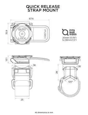 Podstawa z paskiem Quad Lock® z możliwością szybkiego demontażu