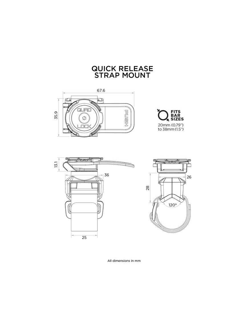 Podstawa z paskiem Quad Lock® z możliwością szybkiego demontażu