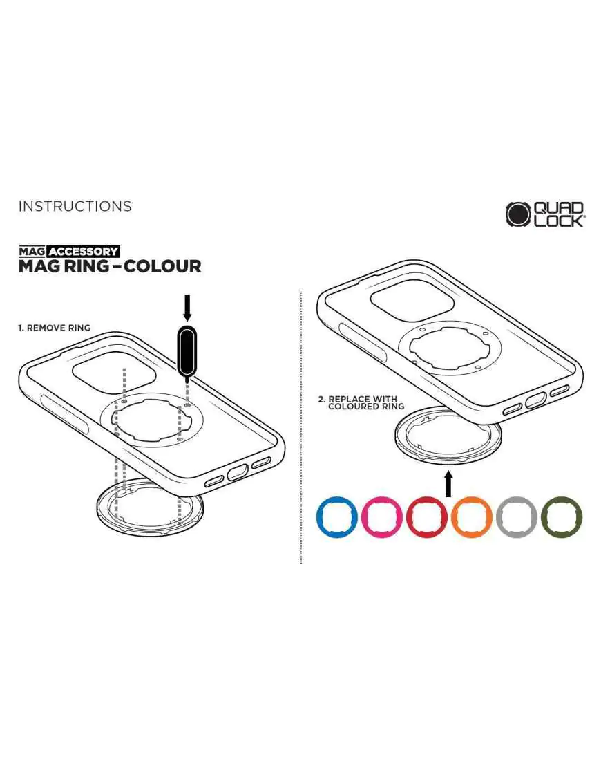 Czarny pierścień Quad Lock® MAG