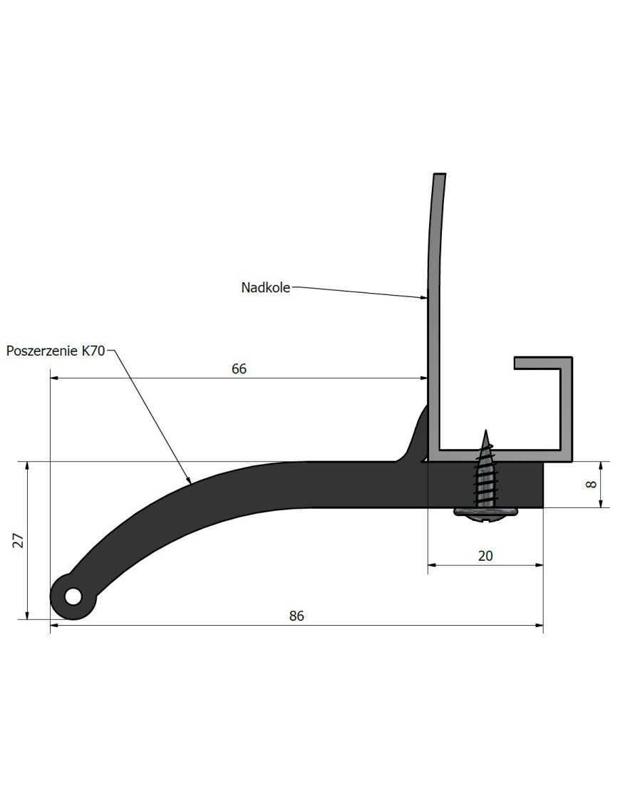 Poszerzenie nadkoli błotników +7 cm komplet Poszerzenie nadkoli błotników +7 cm komplet
